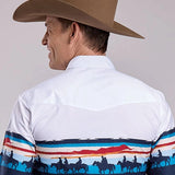 Roper 2847 Sunset Border (Navy) - Men's Western Shirt