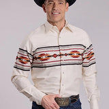 Roper 2845 Aztec Border (Cream) - Men's Western Shirt