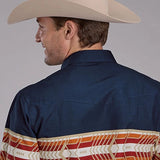Roper 2136 Aztec Border (Navy) - Men's Western Shirt