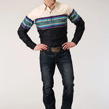 Roper 1296 Serape Border (Black) - Men's Western Shirt