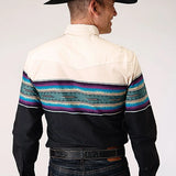 Roper 1296 Serape Border (Black) - Men's Western Shirt