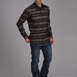 Roper 2117 Rodeo Stripe (Black) - Men's Western Shirt