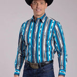 Roper 2843 Deadstock Stripe (Blue) - Men's Western Shirt