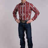 Roper 3052 Vintage Stripe (Rust) - Men's Western Shirt