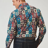 Roper 1909 Vintage Patchwork Print (Multi) - Men's Western Shirt