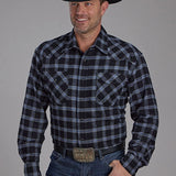 Roper 2205 Flannel (Black) - Men's Western Shirt