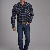 Roper 2205 Flannel (Black) - Men's Western Shirt