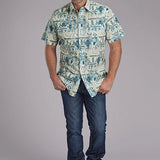 Roper 2348 Tropical Resort (Tan) - Men's Short Sleeve Shirt