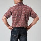 Roper 1896 Vintage Paisley (Red) - Men's Short Sleeve Shirt