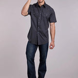 Roper 2831 Aztec Print (Grey) - Men's Short Sleeve Western Shirt