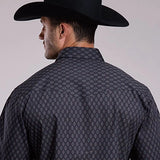 Roper 2831 Aztec Print (Grey) - Men's Short Sleeve Western Shirt