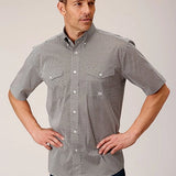 Roper 1564 Climbing Diamond (Green) - Men's Short Sleeve Shirt