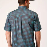 Roper 1451 Cottage Foulard (Blue) - Men's Short Sleeve Shirt