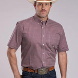 Roper 2882 Tile Foulard (Red) - Men's Short Sleeve Shirt