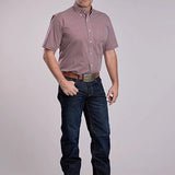 Roper 2882 Tile Foulard (Red) - Men's Short Sleeve Shirt