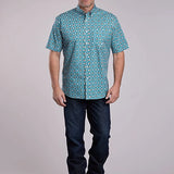 Roper 2887 Vintage Paisley (Blue) - Men's Short Sleeve Shirt