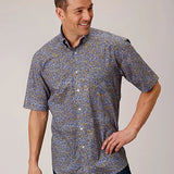 Roper 1556 Valley Paisley (Brown) - Men's Short Sleeve Shirt