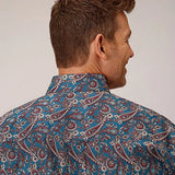 Roper 1558 Independence Foulard (Blue) - Men's Short Sleeve Shirt