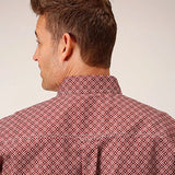 Roper 01560 Diamond Foulard (Red) - Men's Short Sleeve Shirt