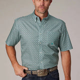 Roper 2019 Spring Foulard (Grey) - Men's Short Sleeve Shirt