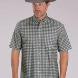 Roper 2501 Medallion Foulard (Grey) - Men's Short Sleeve Shirt