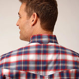 Roper 1553 Independence Plaid (Red) - Men's Short Sleeve Shirt
