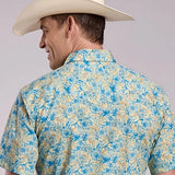 Roper 2844 Hibiscus Dreams (Yellow) - Men's Short Sleeve Shirt