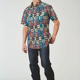 Roper 1909 Vintage Patchwork (Multi) - Men's Short Sleeve Shirt