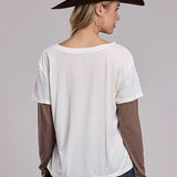 Roper 3131 Cowgirl Print (White) - Women's Double Long Sleeve Shirt