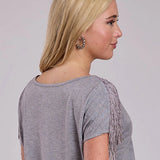 Roper 2866 Fringe Trim (Grey) - Women's T-Shirt