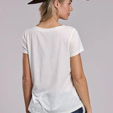 Roper 3131 Rhinestone Star (White) - Women's T-Shirt