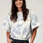 Roper French Terry Top (Blue) - Women's Cotton Shirt - Hatcountry