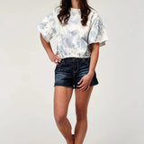 Roper French Terry Top (Blue) - Women's Cotton Shirt - Hatcountry