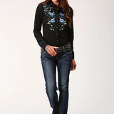 Roper 1721 Twill Retro (Black) - Women's Shirt