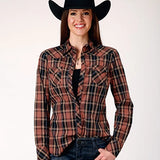 Roper 1853 Arrow Dobby (Brown) - Women's Western Shirt