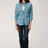 Roper 01057 Aztec Nash Up (Blue) - Women's Western Shirt
