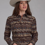 Roper 2175 Distressed Aztec (Brown) - Women's Western Shirt