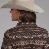 Roper 2175 Distressed Aztec (Brown) - Women's Western Shirt