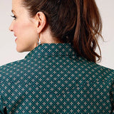 Roper 1836 Cross Walk Foulard (Green) - Women's Western Shirt