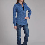 Roper 2251 Sapphire Ornamental (Blue) - Women's Western Shirt