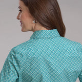 Roper 2250 Stretch Four Point Foulard (Turquoise) - Women's Western Shirt