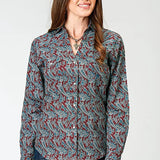 Roper 1935 Red River Paisley (Red) - Women's Western Shirt
