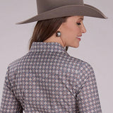Roper 2501 Medallion Foulard (Grey) - Women's Western Shirt