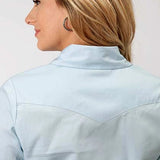 Roper Solid Poplin (Light Blue) - Women's Western Shirt