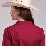 Roper 2894 Stretch Poplin (Red) - Women's Western Shirt