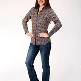 Roper 1841 Vintage Paisley (Brown) - Women's Western Shirt