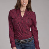 Roper 2241 Sangria Paisley (Burgundy) - Women's Western Shirt