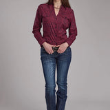 Roper 2241 Sangria Paisley (Burgundy) - Women's Western Shirt