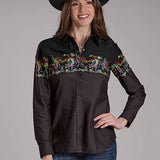 Roper 2121 Bullriders Border (Black) - Women's Western Shirt