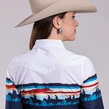 Roper 2847 Sunset Border (Blue) - Women's Western Shirt